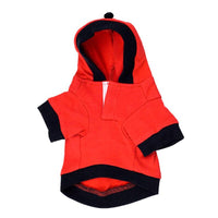 HKM-7387709 Cozy Cotton Hooded Pet Apparel for Holiday Comfort - Red and Black Options