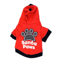 HKM-7387709 Cozy Cotton Hooded Pet Apparel for Holiday Comfort - Red and Black Options
