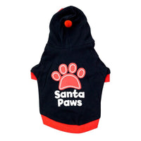 HKM-7387709 Cozy Cotton Hooded Pet Apparel for Holiday Comfort - Red and Black Options
