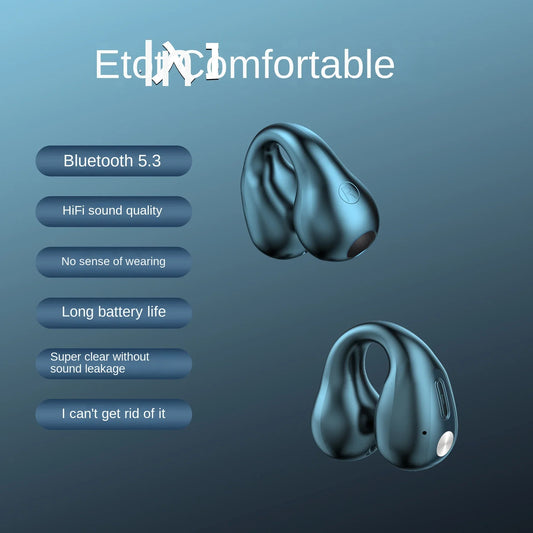 HKM-738963 AI Translation Bluetooth Headset with Long Battery Life and LED Display for Enhanced Air Conduction