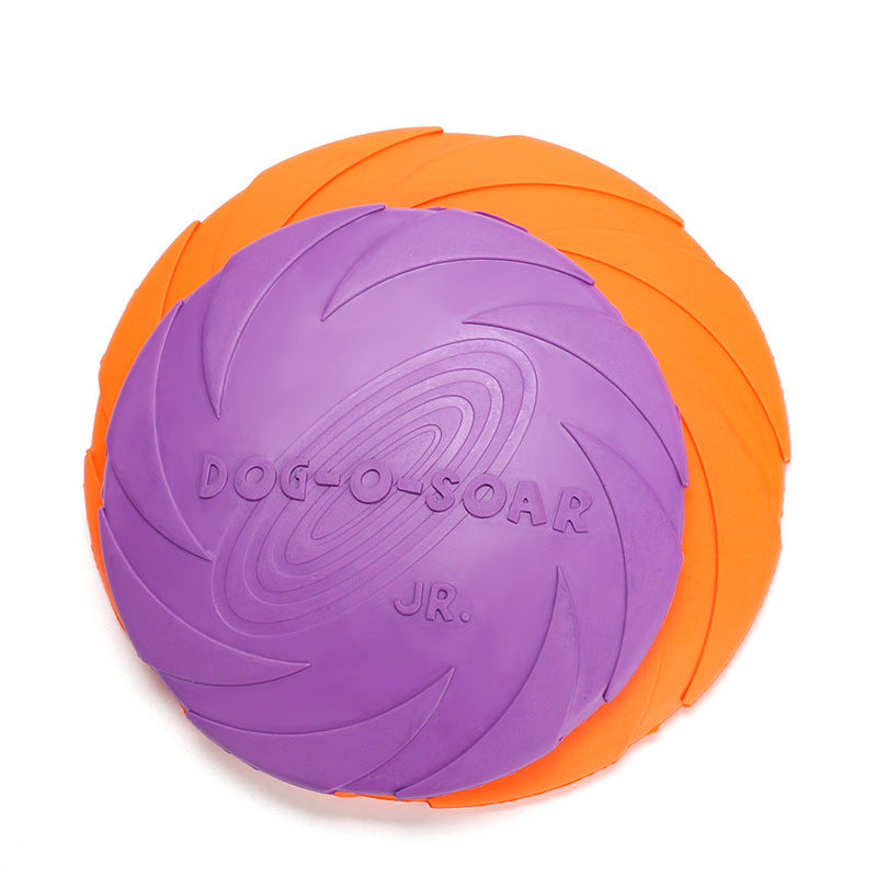 HKM-7390141 Natural Rubber Dog Fetch Flying Disc – Durable & Safe Training Toy for Dogs