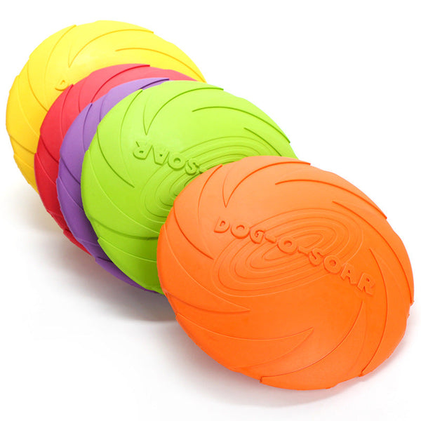 HKM-7390141 Natural Rubber Dog Fetch Flying Disc – Durable & Safe Training Toy for Dogs