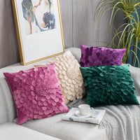 HKM-739027 Flower Pattern Velvet Pillowcase in 45x45cm and 30x50cm Sizes for Home and Commercial Use