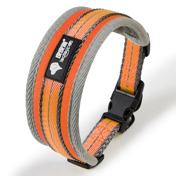 HKM-7391293 Lycra Big Dog Collar in Green, Orange, or Rose Red - Casual Style for All Seasons