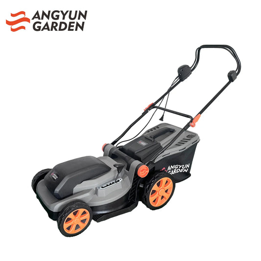 HKM-739155 1200W Electric Lawn Mower with 6 Cutting Height Settings and 13-Inch Blade