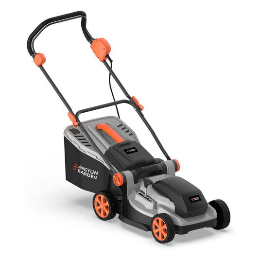 HKM-739155 1200W Electric Lawn Mower with 6 Cutting Height Settings and 13-Inch Blade
