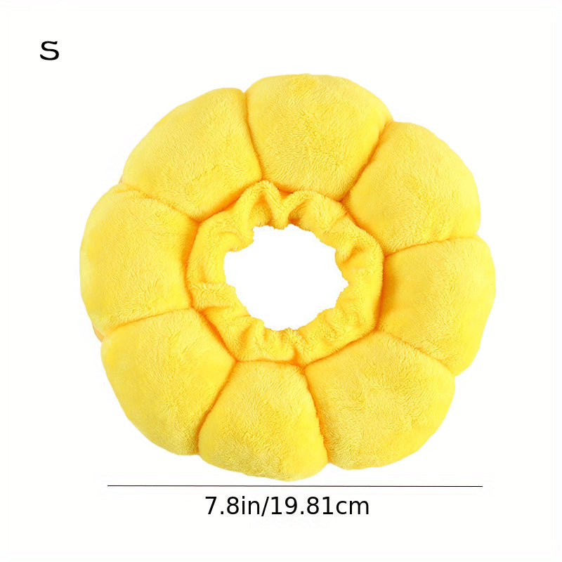 HKM-7392573 Adjustable Sunflower Pet Recovery Collar for Small Dogs and Cats, Soft Cotton Wound Healing Cone for Post-Surgery Comfort