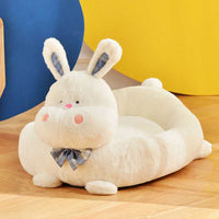 HKM-7393341 Cozy Winter Pet Nest Mat for Dogs and Cats - Available in White, Brown, and Gray Fleece Options