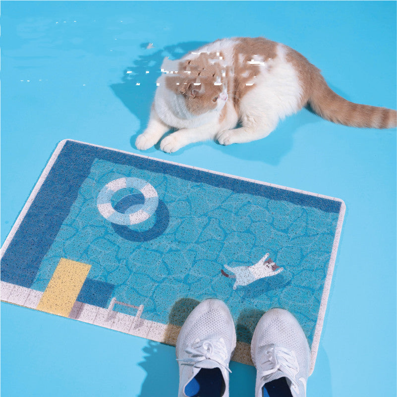 HKM-739347 Cat Rubbing Swimming Pool Sand Basin