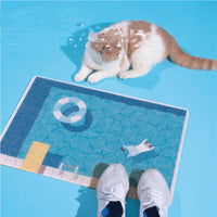 HKM-739347 Cat Rubbing Swimming Pool Sand Basin