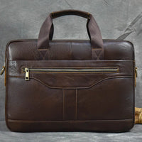 HKM-739347 Vintage Leather Briefcase for Men - Waterproof Office Handbag with Custom Logo Design