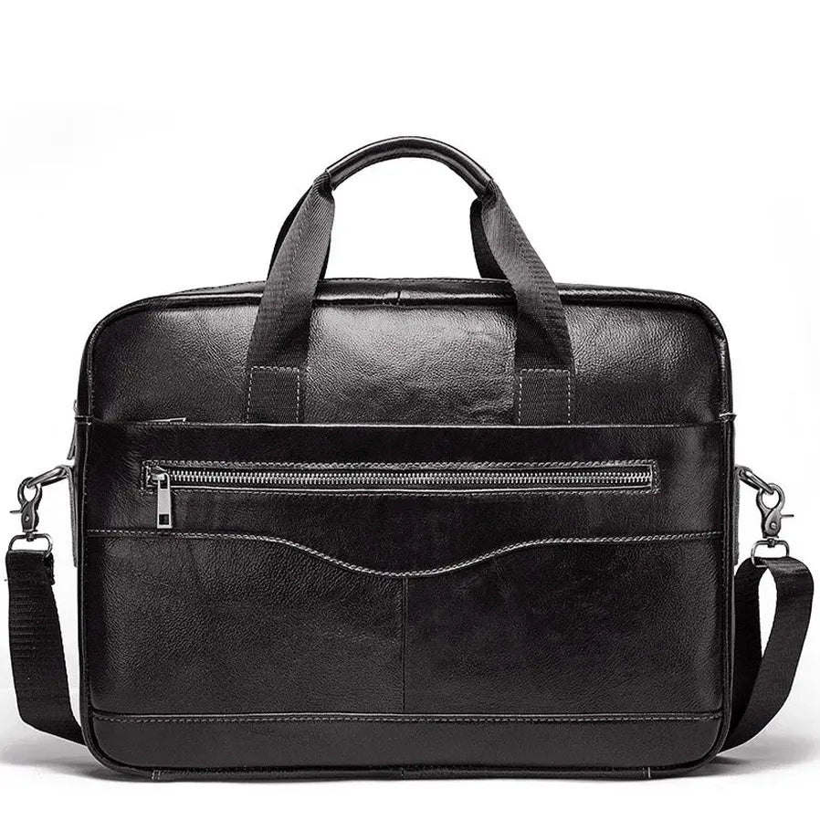 HKM-739347 Vintage Leather Briefcase for Men - Waterproof Office Handbag with Custom Logo Design