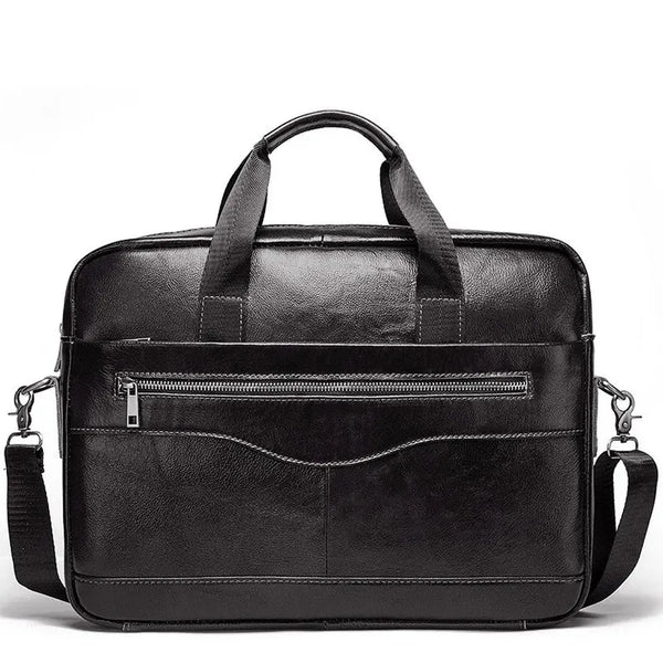 HKM-739347 Vintage Leather Briefcase for Men - Waterproof Office Handbag with Custom Logo Design