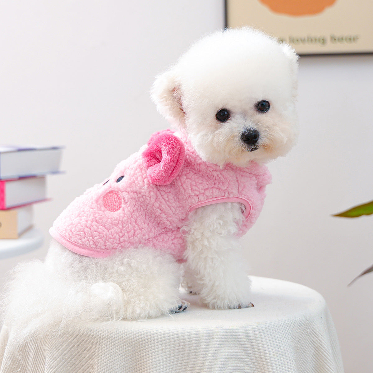 HKM-7393853 Dudu Lambswool Thermal Vest in Little Pig and Little Bear Designs ¨C Unisex Casual Wear Sizes XS-XL