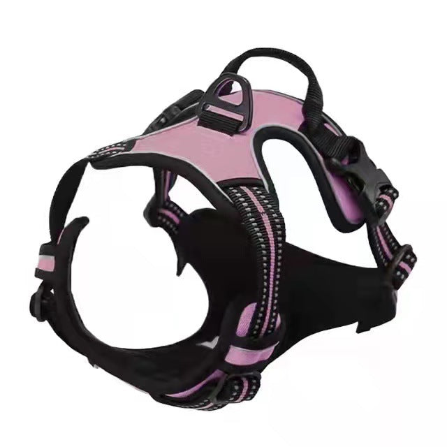 HKM-7394365 Reflective Anti-Shock Dog Vest in Multiple Colors ¨C Adjustable Polyester Safety Harness