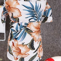 HKM-7394749 Hawaiian-Style Cotton Dog Shirt for Pets - Multiple Sizes Available
