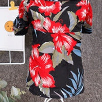 HKM-7394749 Hawaiian-Style Cotton Dog Shirt for Pets - Multiple Sizes Available