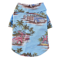 HKM-7394749 Hawaiian-Style Cotton Dog Shirt for Pets - Multiple Sizes Available