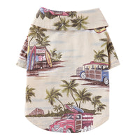 HKM-7394749 Hawaiian-Style Cotton Dog Shirt for Pets - Multiple Sizes Available