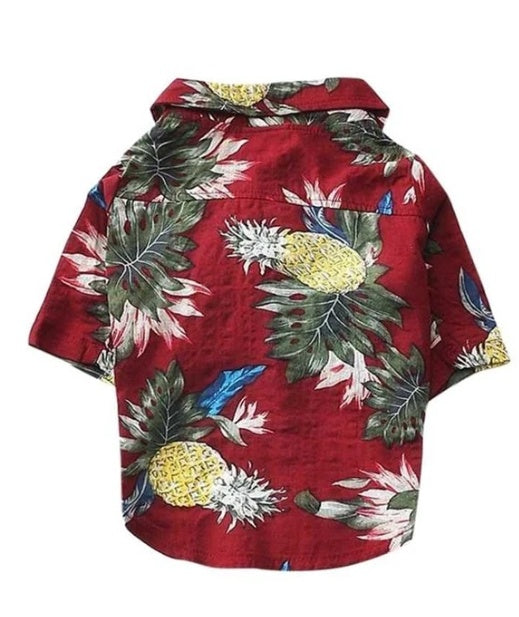HKM-7394749 Hawaiian-Style Cotton Dog Shirt for Pets - Multiple Sizes Available