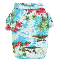 HKM-7394749 Hawaiian-Style Cotton Dog Shirt for Pets - Multiple Sizes Available