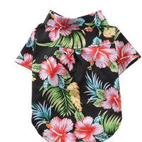HKM-7394749 Hawaiian-Style Cotton Dog Shirt for Pets - Multiple Sizes Available