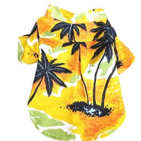 HKM-7394749 Hawaiian-Style Cotton Dog Shirt for Pets - Multiple Sizes Available