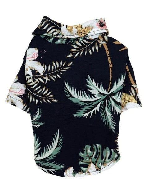 HKM-7394749 Hawaiian-Style Cotton Dog Shirt for Pets - Multiple Sizes Available