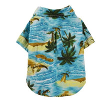 HKM-7394749 Hawaiian-Style Cotton Dog Shirt for Pets - Multiple Sizes Available