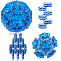 HKM-739475 12 Piece Magnetic Fidget Sphere Set - Engaging Pentagonal Magnets for Creative Play and Stress Relief