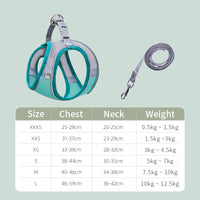 HKM-7394877 Adjustable Breathable Mesh Cat Traction Harness with Chest Strap in Multiple Colors