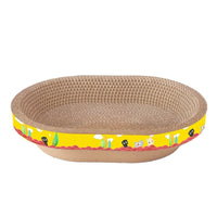 HKM-7395261 Cat Scratching Bowl - Durable Corrugated Paper Vertical Claw Grinding Toy for Cats, Cute Cartoon Design