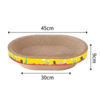 HKM-7395261 Cat Scratching Bowl - Durable Corrugated Paper Vertical Claw Grinding Toy for Cats, Cute Cartoon Design