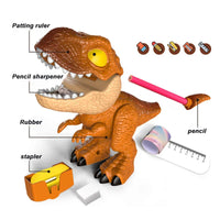 HKM-739539 5 in 1 Dinosaur Model Stationery Set for Kids - Fun Cartoon Supplies for School and Crafts