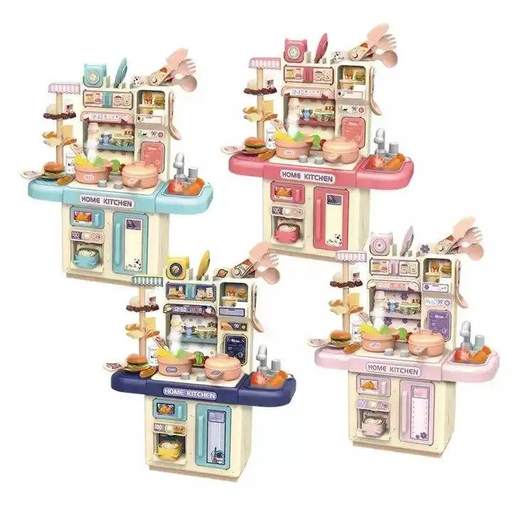 HKM-739603 Mini Kids Kitchen Playset with Lights and Spray for Ages 2 to 13
