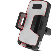 HKM-739667 Universal Car Windshield Suction-Cup Holder for Mobile Phone Navigation - Black PC/Silicone Design