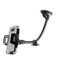 HKM-739667 Universal Car Windshield Suction-Cup Holder for Mobile Phone Navigation - Black PC/Silicone Design