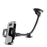 HKM-739667 Universal Car Windshield Suction-Cup Holder for Mobile Phone Navigation - Black PC/Silicone Design