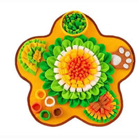 HKM-7396925 Flower-Shaped Olfactory Training Pad for Pets - 60x60CM Polar Fleece Material