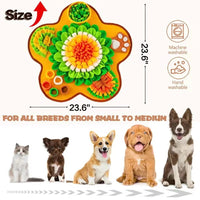 HKM-7396925 Flower-Shaped Olfactory Training Pad for Pets - 60x60CM Polar Fleece Material