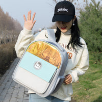 HKM-7397309 Spacious Portable Pet Backpack with Waterproof Design and Reflective Accents