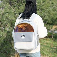 HKM-7397309 Spacious Portable Pet Backpack with Waterproof Design and Reflective Accents