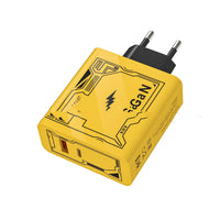 HKM-739987 25W Fast Charge Yellow Charger with QC30 and PD Compatibility, 5V 2A Output
