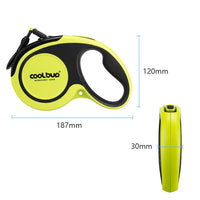 HKM-7400637 Retractable Dog Leash for Large and Medium-Sized Dogs - Durable ABS and Nylon Materials in Fresh Green and Active Orange