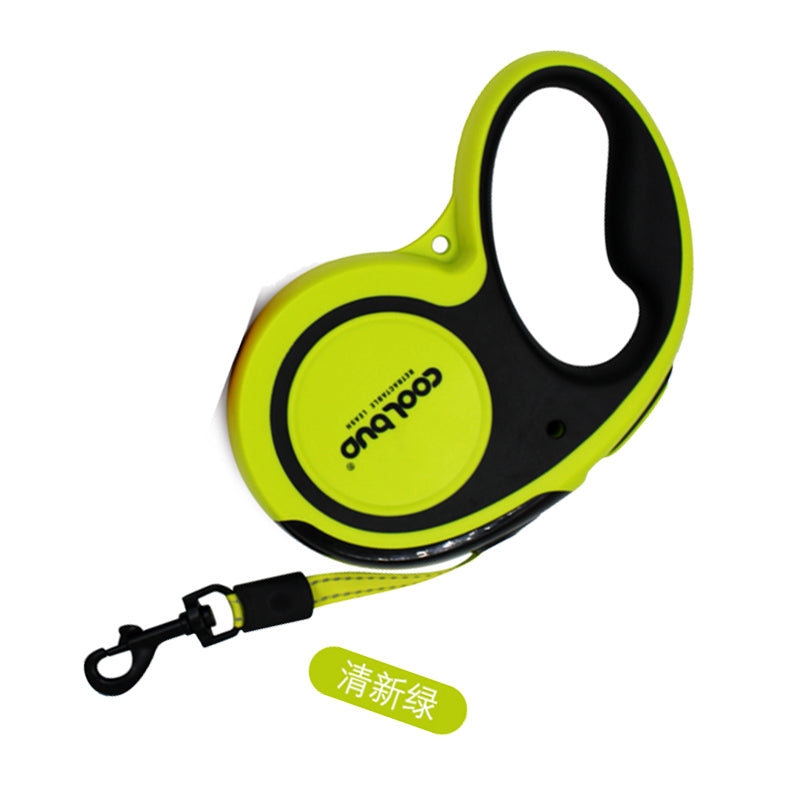 HKM-7400637 Retractable Dog Leash for Large and Medium-Sized Dogs - Durable ABS and Nylon Materials in Fresh Green and Active Orange