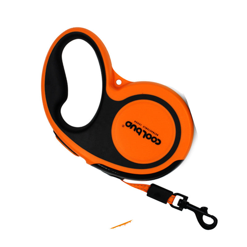 HKM-7400637 Retractable Dog Leash for Large and Medium-Sized Dogs - Durable ABS and Nylon Materials in Fresh Green and Active Orange