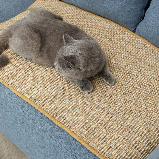 HKM-7401021 Durable Natural Sisal Cat Scratcher Mat for Furniture Protection