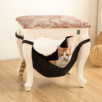 HKM-7402429 Detachable Cat Hammock Bed – 100% Cotton Cat Lounger with Adjustable Straps