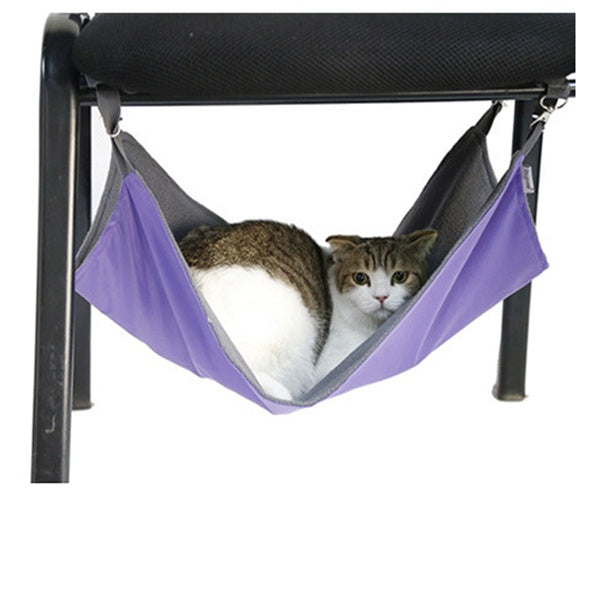 HKM-7402429 Detachable Cat Hammock Bed – 100% Cotton Cat Lounger with Adjustable Straps