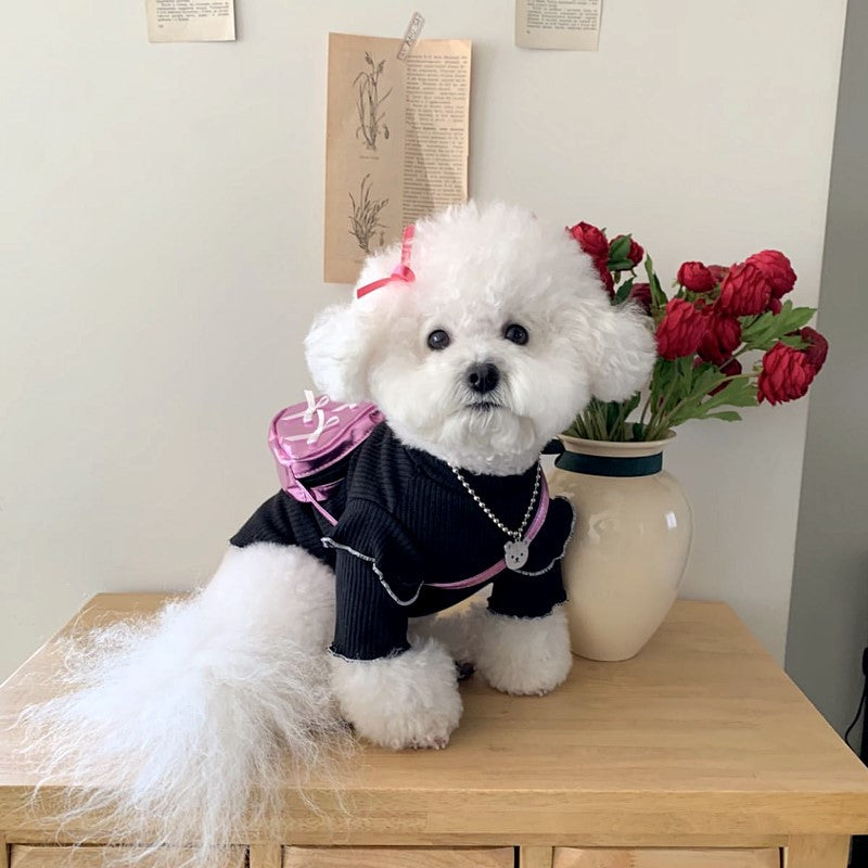 HKM-7403197 Personalized Casual Dog Shirt in Pink, White, and Black for All Sizes